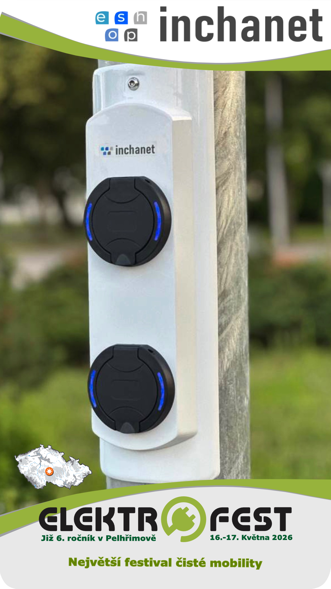 Nabíjení z lampy veřejného osvětlení?  Realita díky Inchanet